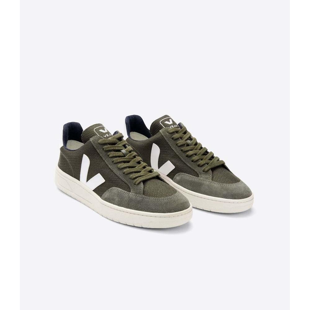 Veja V-12 B-MESH Sneakers Dames Olijfgroen | NL 672JPQ